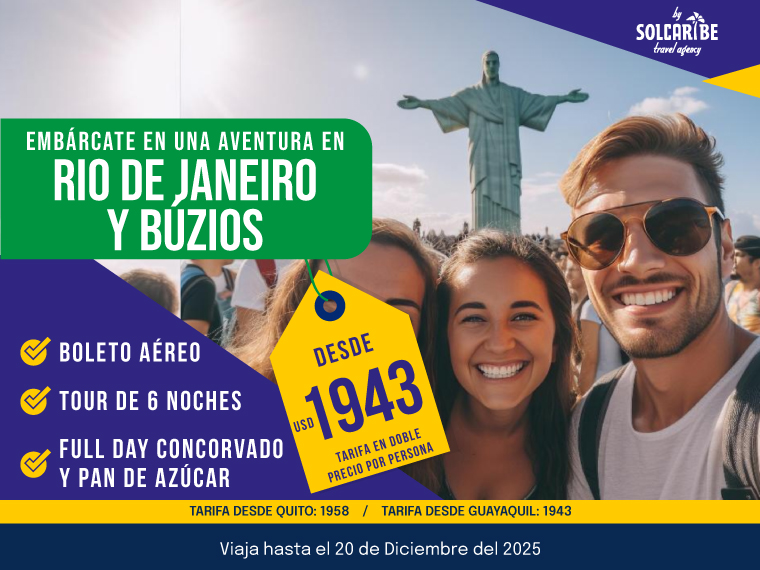 Viaja a Rio de Janeiro y Búzios