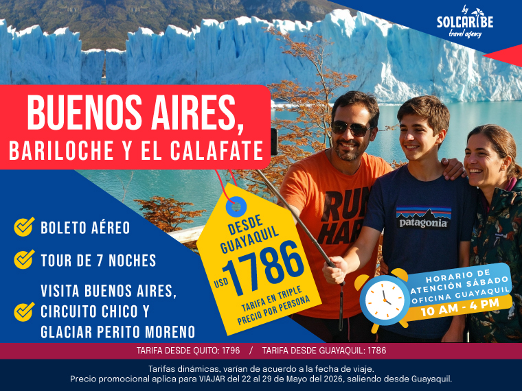 Buenos Aires, Bariloche y El Calafate